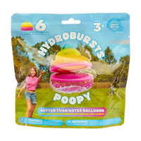 Hydroburst Poopy Reusable Water Balloons, 6 pk