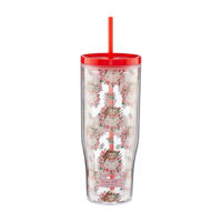 Simply Belle Santa Plastic Tumbler with Straw, 24 oz