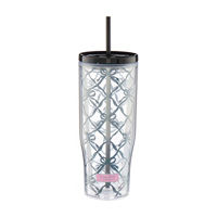Simply Belle Transparent Bow Tumbler, 24 oz