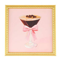 Valentine's Day Canvas Martini, Wall Art 10 in x 10 in