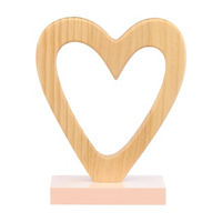 Valentine's Day Wood Heart Display, 7 in