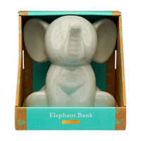 Kate & Milo Gray Elephant Bank, Large