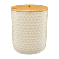Honeycomb Patterned Kitchen Canister with Lid