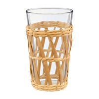 Glass Cup with Seagrass, 16 oz