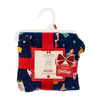 No Comment Puppy Print Holiday Robe