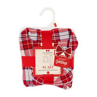 No Comment Plaid Ladies Holiday Pajama Set, 2XL