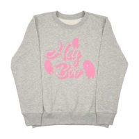 Halloween 'Hey Boo' Sweatshirt, Gray, Medium