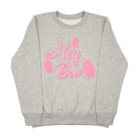 Halloween 'Hey Boo' Sweatshirt, Gray, Large