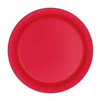 Valentine's Ruby Red Plates, 9 in, 16 ct