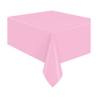 Valentine's Lovely Pink Plastic Table Cover 54 in x 108 in