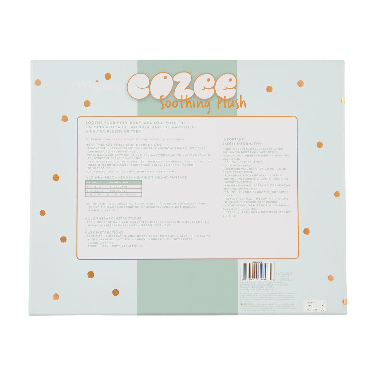 Whimsy Cozee 3-in-1 Aromatherapy Soothing Plush