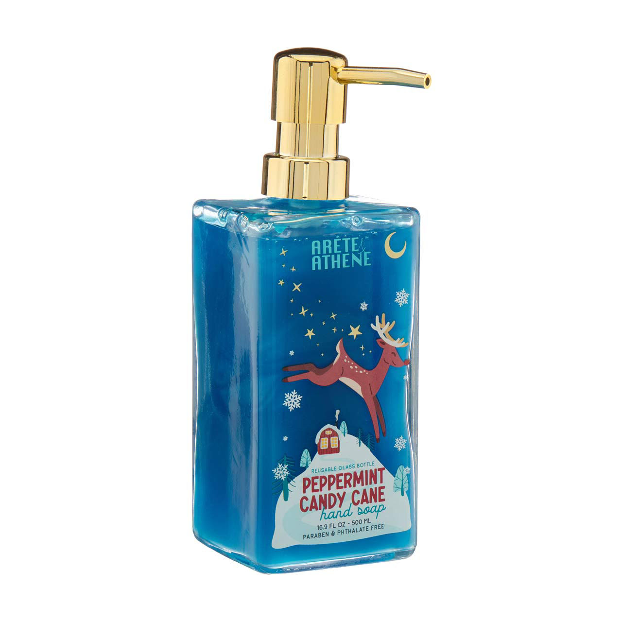 Arete & Athene Peppermint Candy Cane Hand Soap, 16.9 fl oz