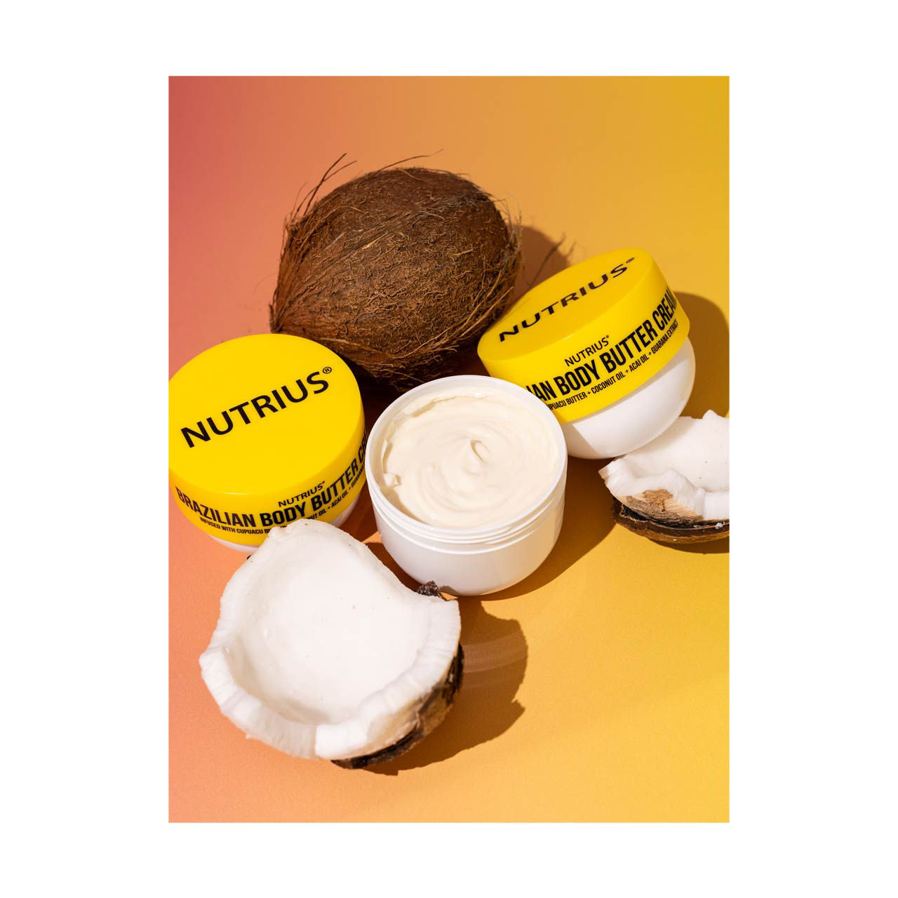 Nutrius Brazilian Body Butter Cream Coco Bliss, 6 FL OZ