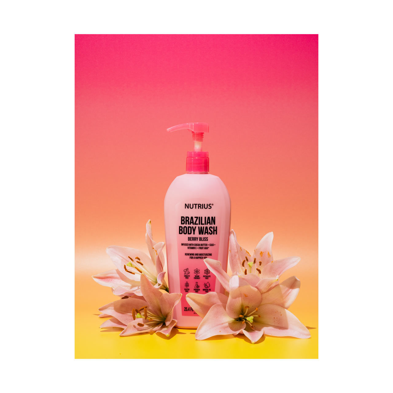 Nutrius Berry Bliss Body Wash, 25.4 FL OZ