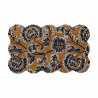 Scalloped Coir Door Mat