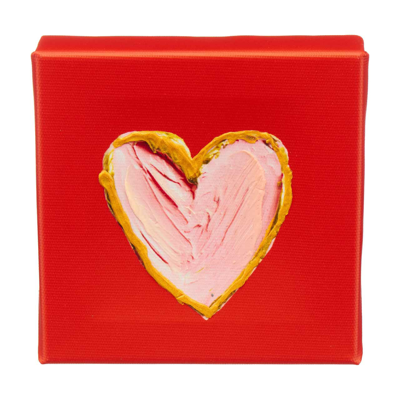 Valentine's Day Heart Canvas Art, 4 in x 4 in, Assorted