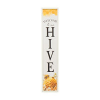 "Welcome to our Hive" Porch Leaner