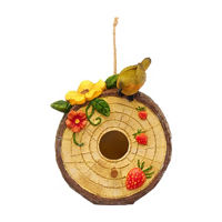 Resin Log Hanging Birdhouse Garden Decor