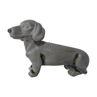Gray Resin Dachshund