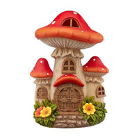 Solar Mushroom House Garden Decor