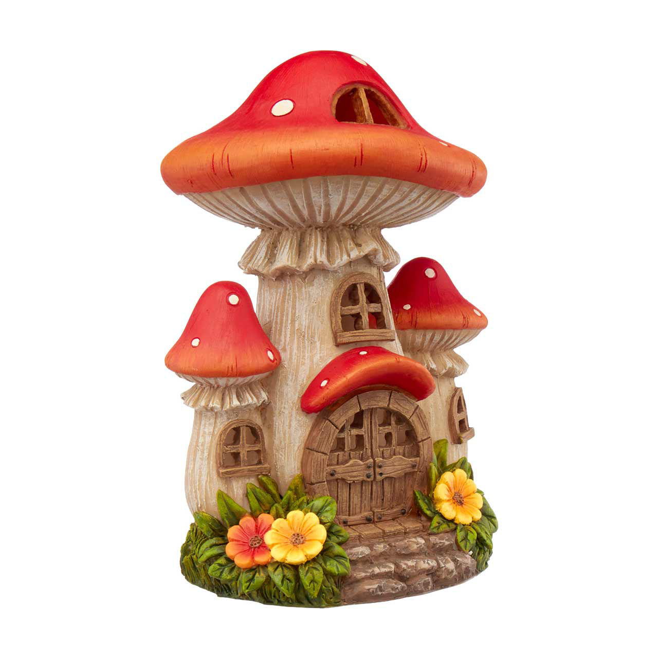 Solar Mushroom House Garden Decor