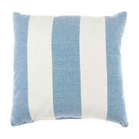 Blue & White Striped Outdoor Throw Pillow, 18x18