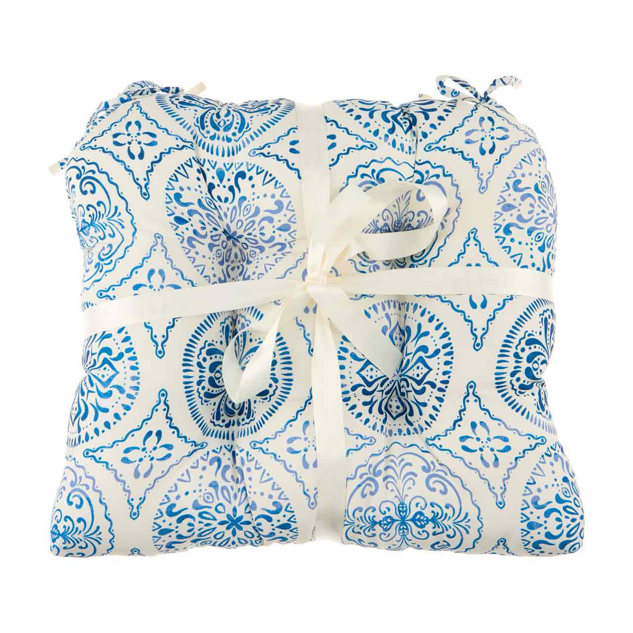 Blue Printed Outdoor Cushion, 2 pk