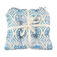 Blue Printed Outdoor Cushion, 2 pk