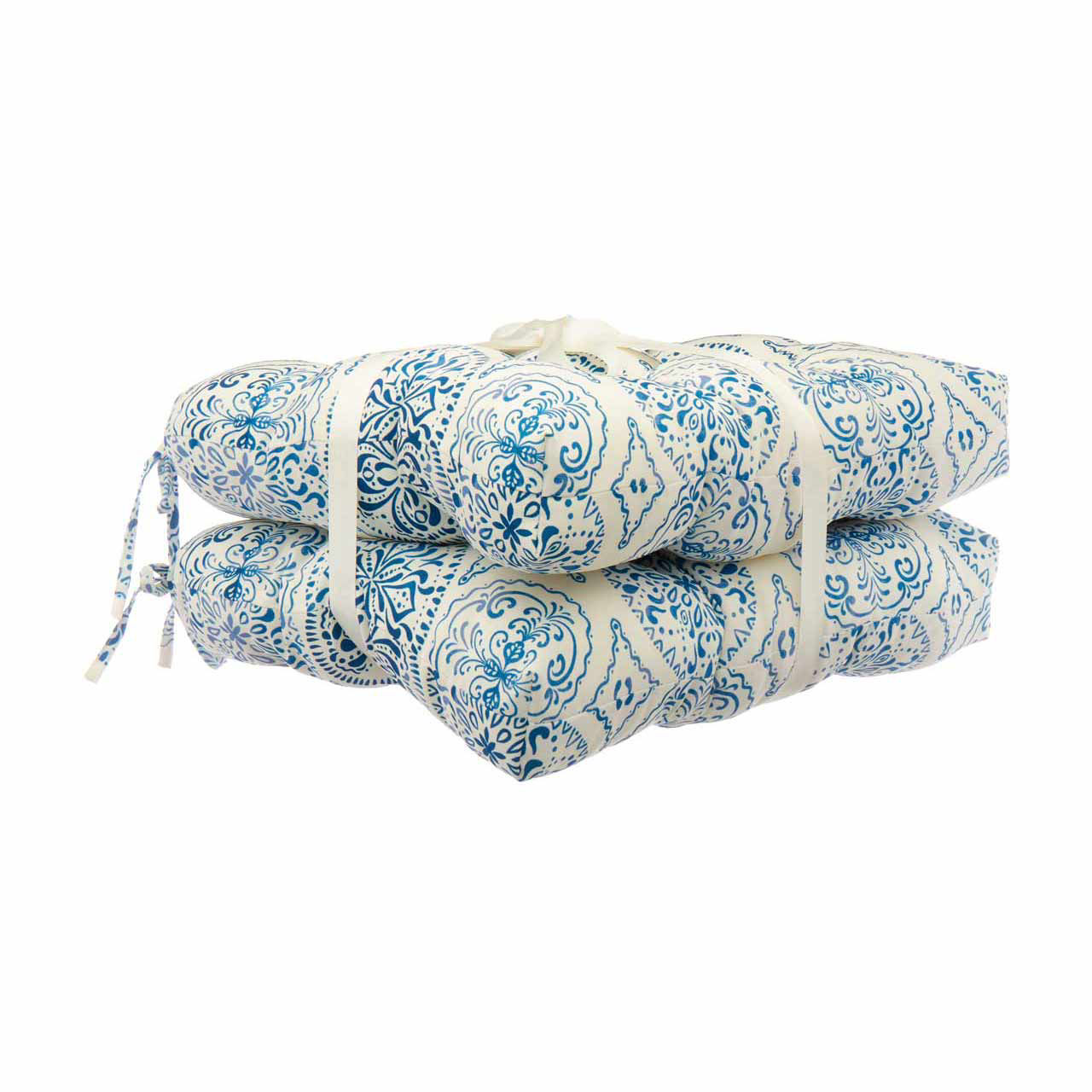 Blue Printed Outdoor Cushion, 2 pk