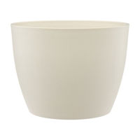 White Round Planter, 11 in