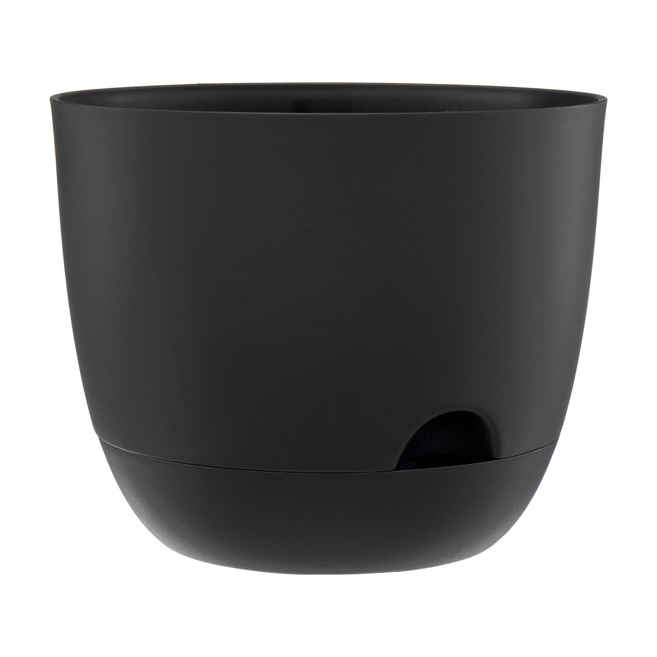 Black Self-Watering Planter, 10 in