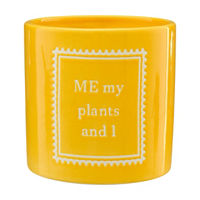 Ceramic Humorous Sentiments Planter, 2 Assorted Colors &