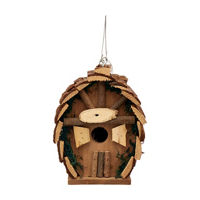 Hanging Wood Bird House Garden Decor