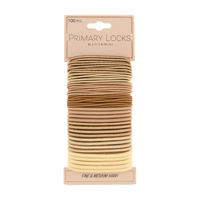 Riviera Primary Locks Gold Variety Elastic Hair Ties, 100 ct