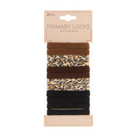 Riviera Primary Locks Cheetah High-Stretch Hair Ties, 24 ct