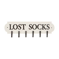 "Lost Socks" Wall Holder Plaque with Clothing Pins