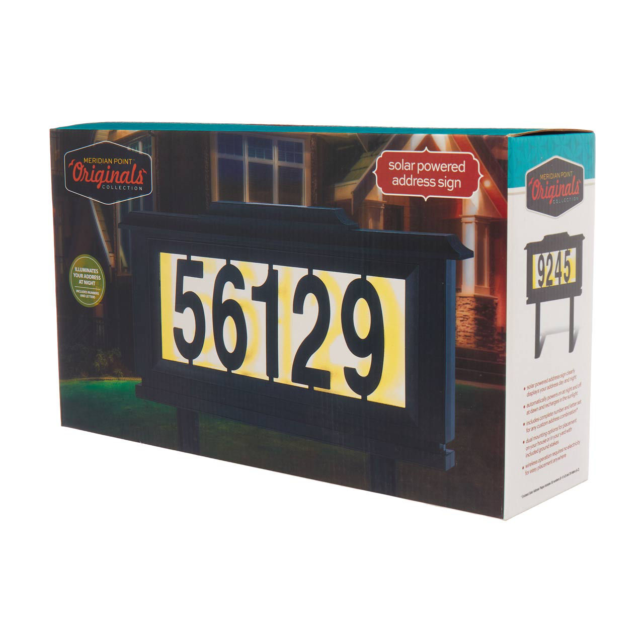 Meridian Point Originals Solar Powered Address Sign