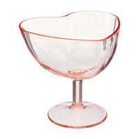 Valentine's Day Plastic Heart Coupe Glass, 10 oz