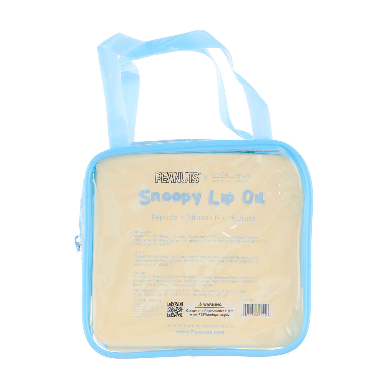 Celavi Peanuts Snoopy Lip Oil Bag