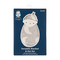 Gerber Swaddle Blanket & Hat Set, 0-6 M,
