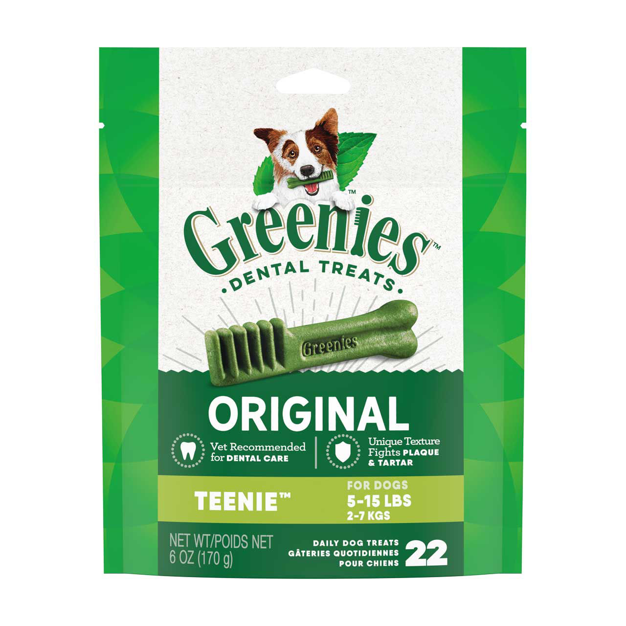 Greenies Dental Treats, Original Flavor, Teenie, 6 oz