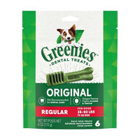 Greenies Dental Treats, Original Flavor, Regular, 6 oz