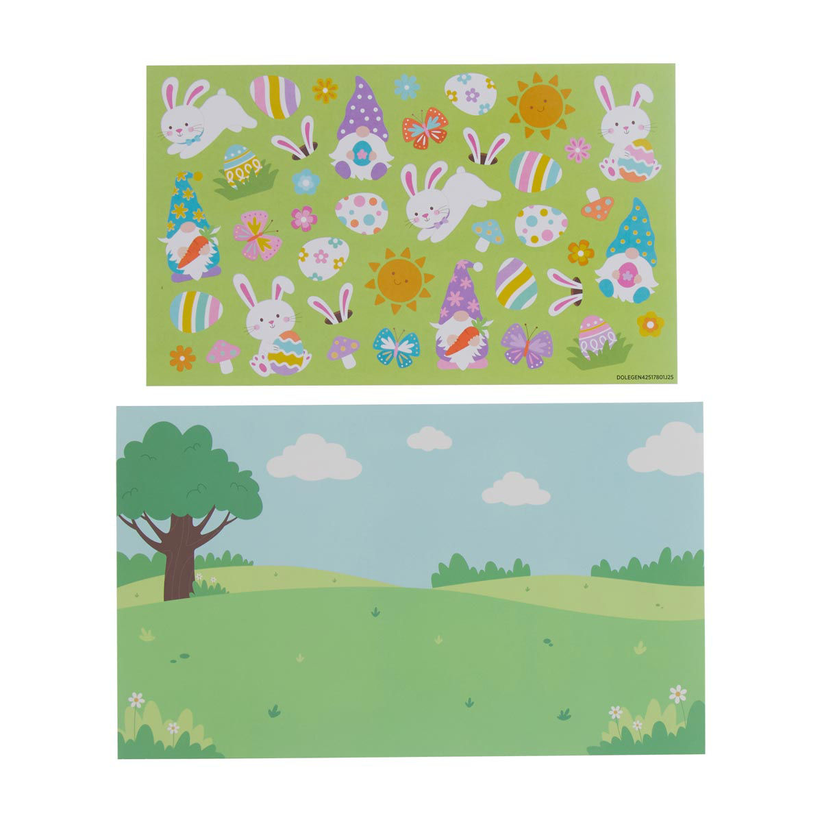 Happy Easter Novelty Sticker Scene, Assorted