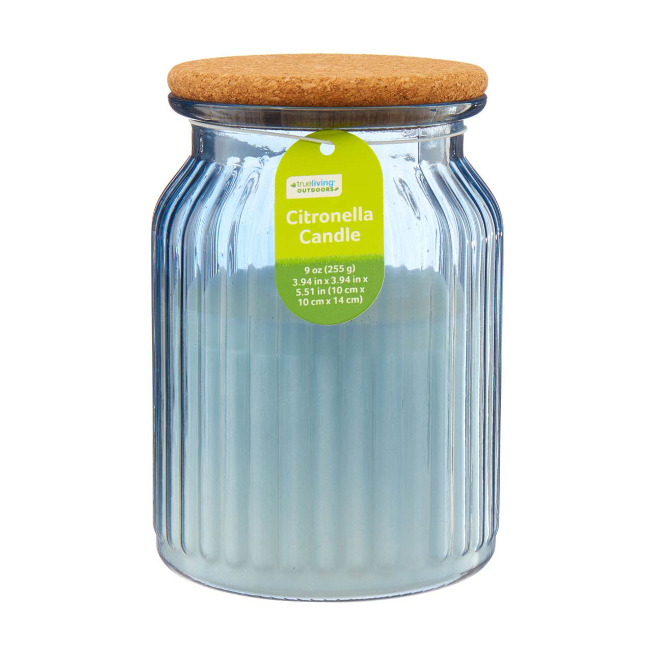 True Living Outdoors Citronella Candle, 9 oz, Assorted Colors