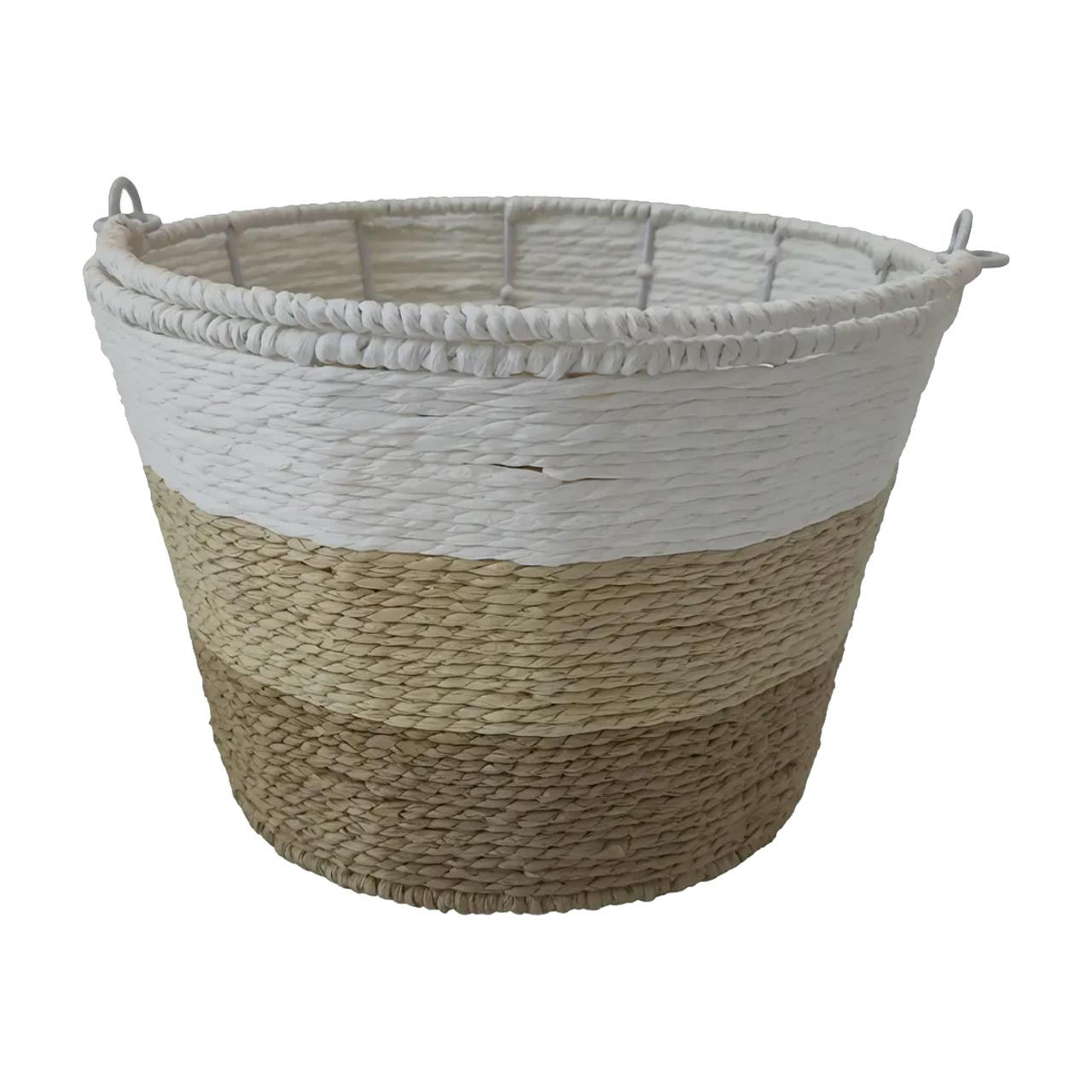 Handwoven Rope Tri-color Basket, 8.8 oz
