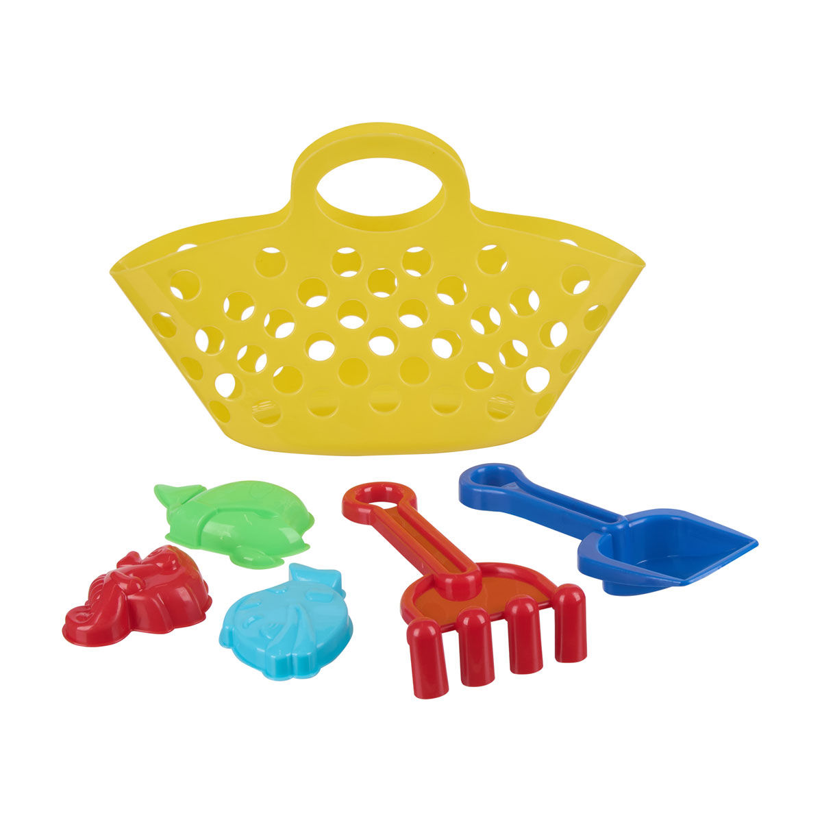 Beach Tote with Toys, 6 Pieces, Assorted