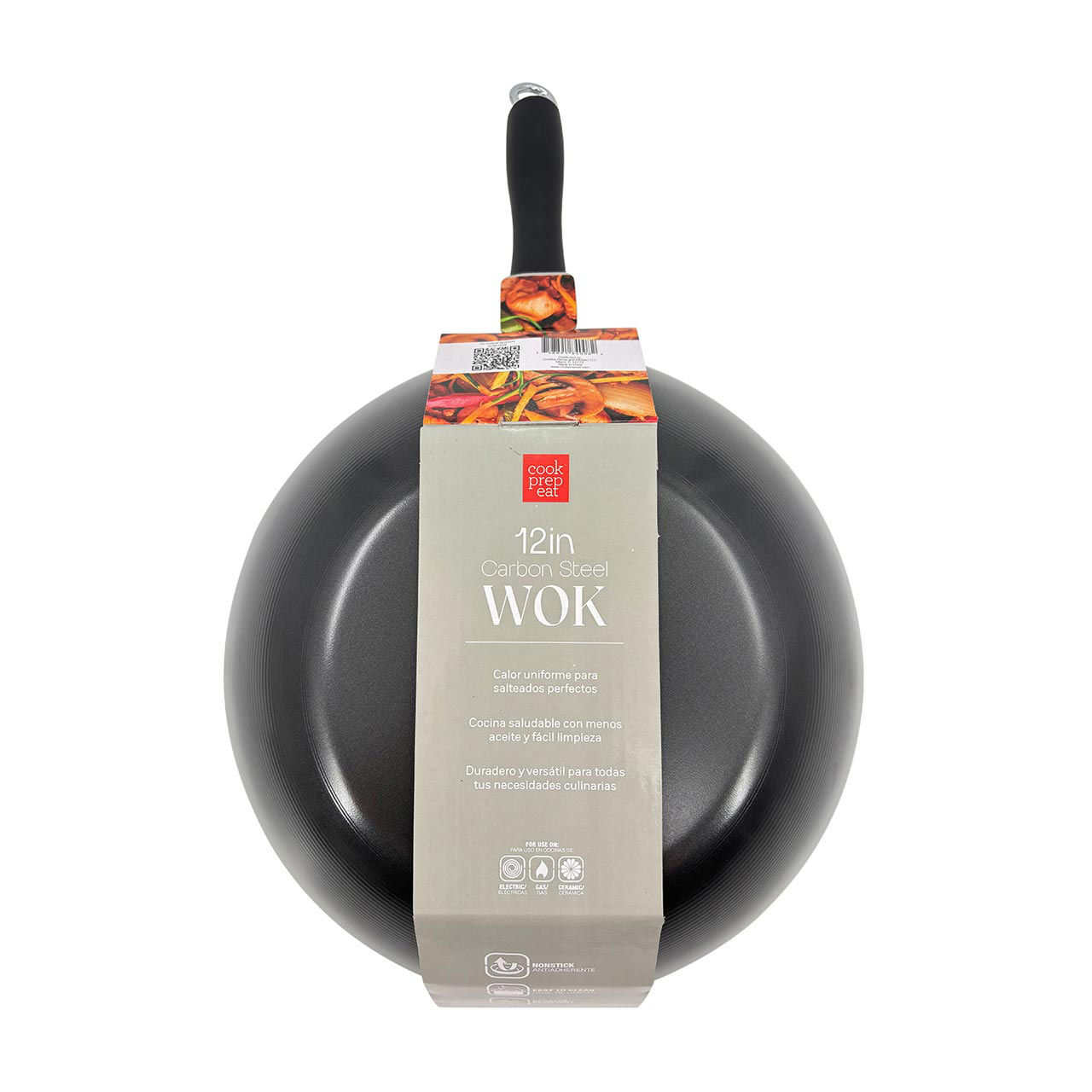 Cook Prep Eat Spun Edge Non-Stick Wok, 12 in