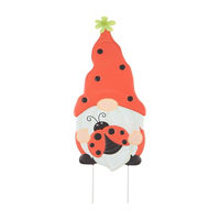Ladybug Design Metal Gnome Stake
