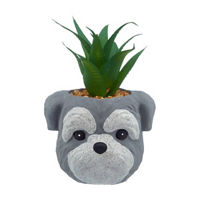 Dog Face Planter with Succulent, Assorted