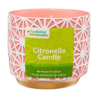 Trueliving Outdoors Pink Citronella Candle, 6.5 oz